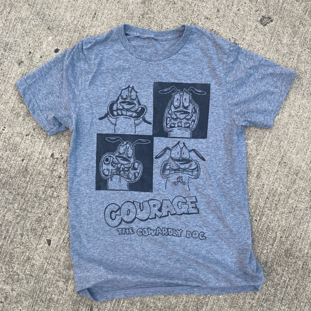 Gray Courage the Cowardly Dog T-Shirt